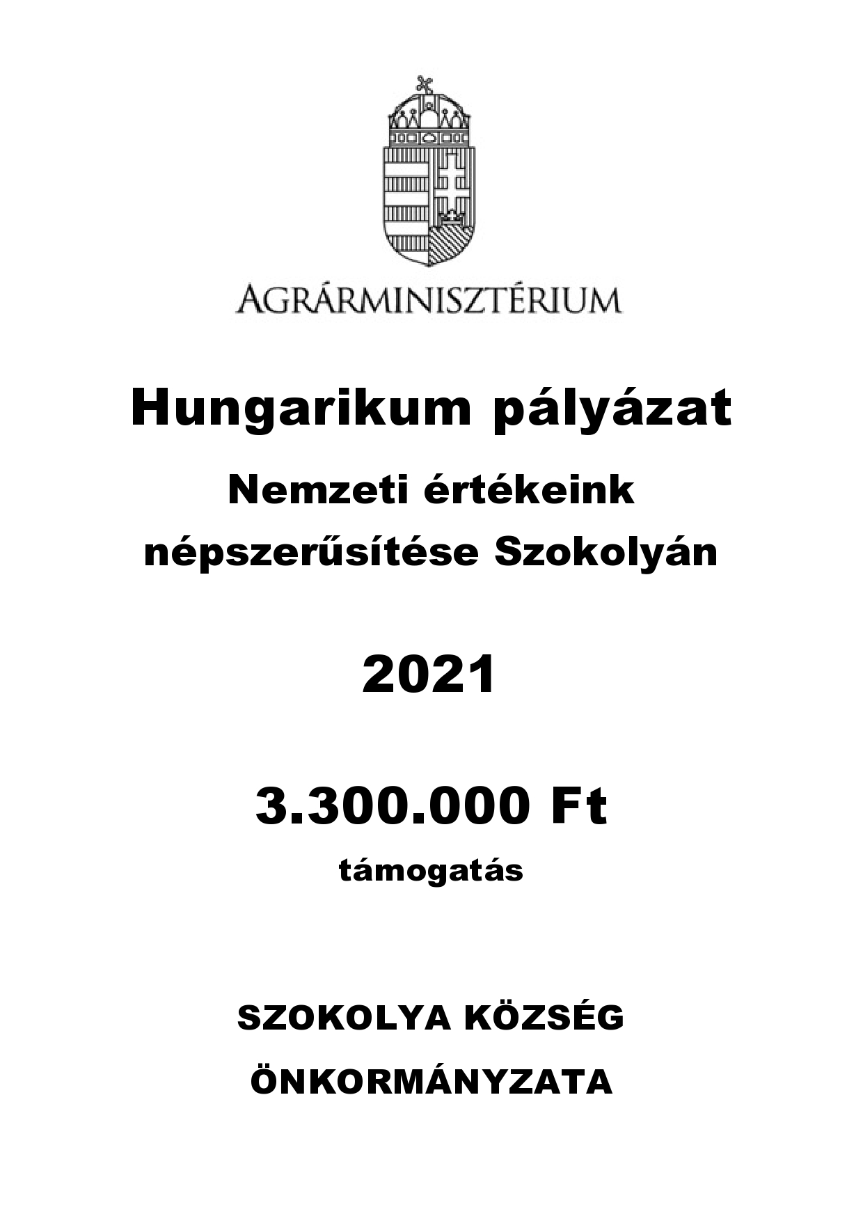 agrarminiszterium hungarikum palyazat nemzeti ertekek nepszerusitese
